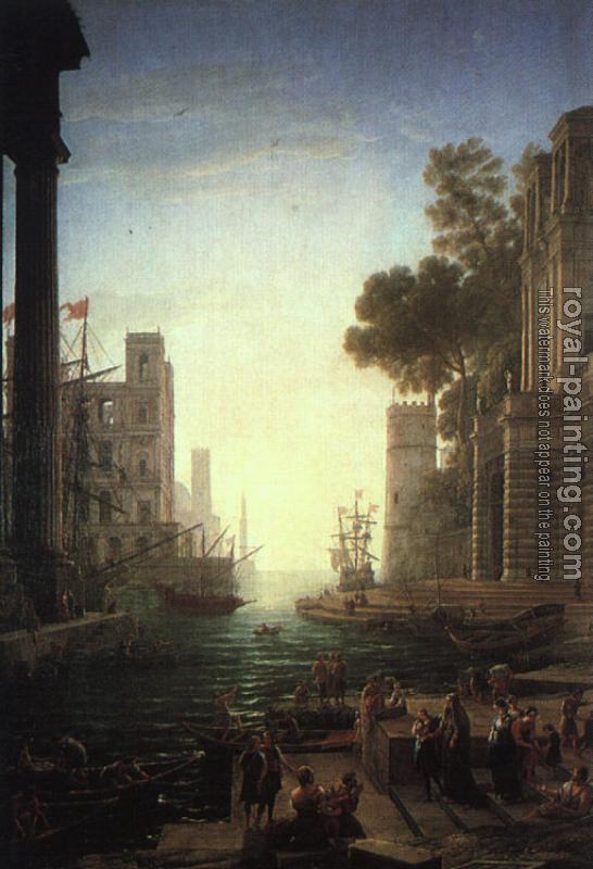 Claude Lorrain : Embarkation of St Paula Romana at Ostia